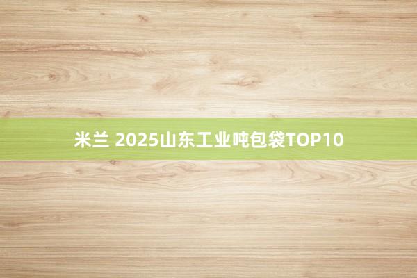 米兰 2025山东工业吨包袋TOP10